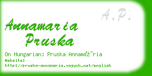 annamaria pruska business card